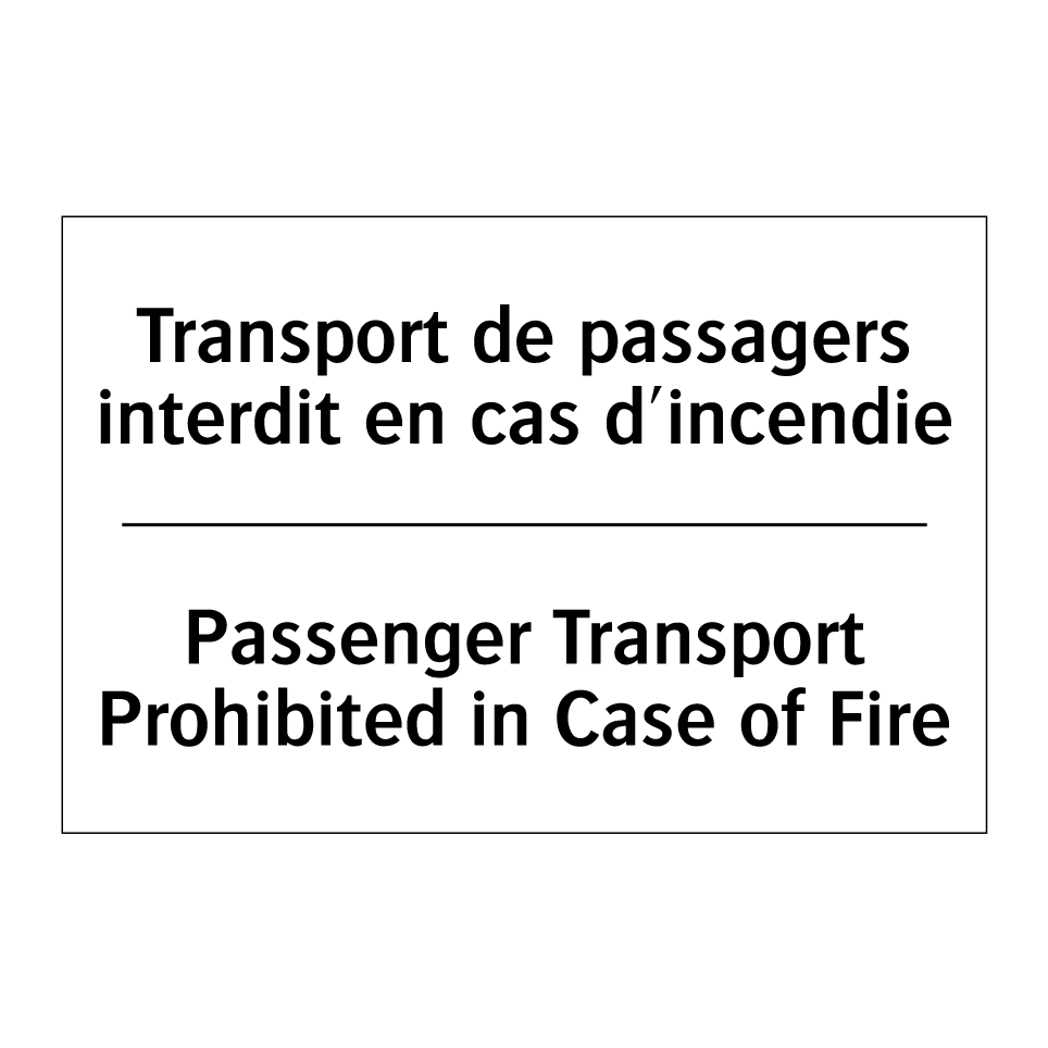 Transport de passagers interdit  /.../ - Passenger Transport Prohibited  /.../
