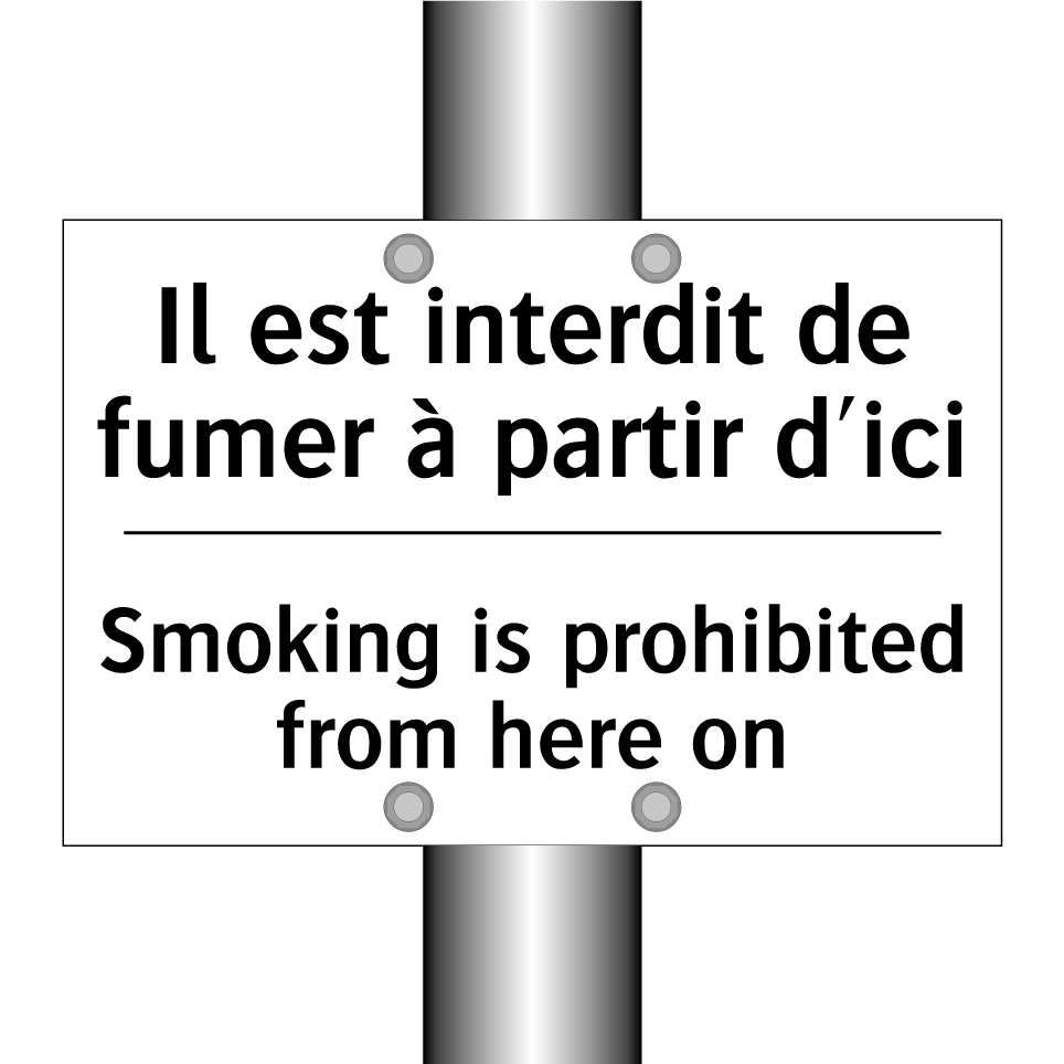 Il est interdit de fumer à partir  /.../ - Smoking is prohibited from here  /.../