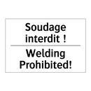 Soudage interdit ! - Welding Prohibited!