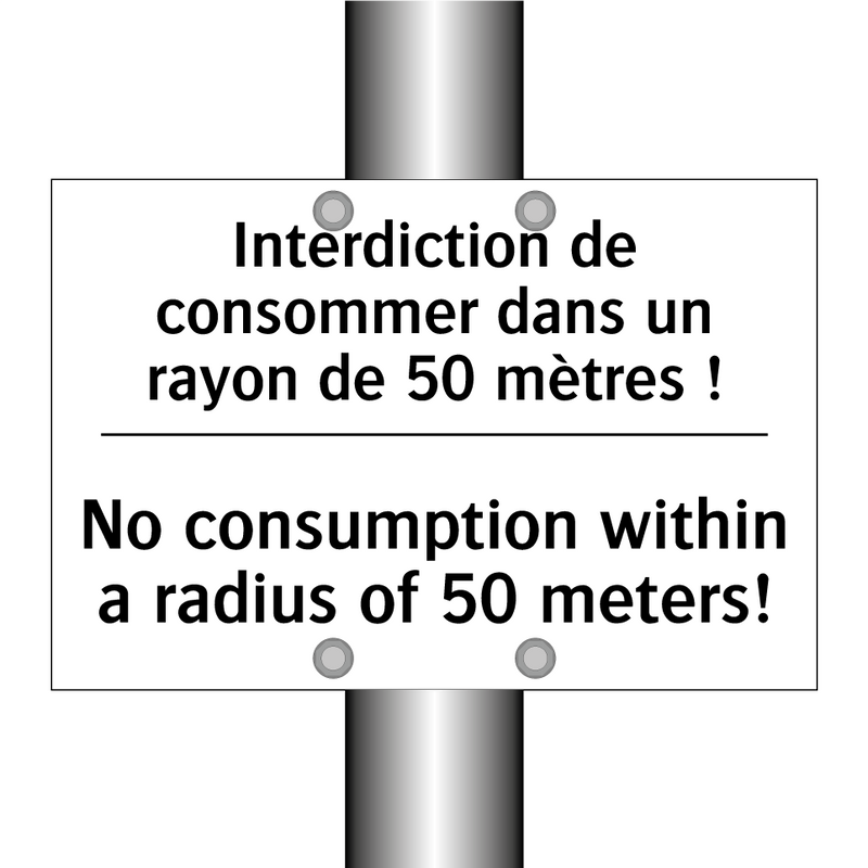 Interdiction de consommer dans  /.../ - No consumption within a radius  /.../