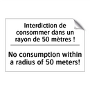 Interdiction de consommer dans  /.../ - No consumption within a radius  /.../