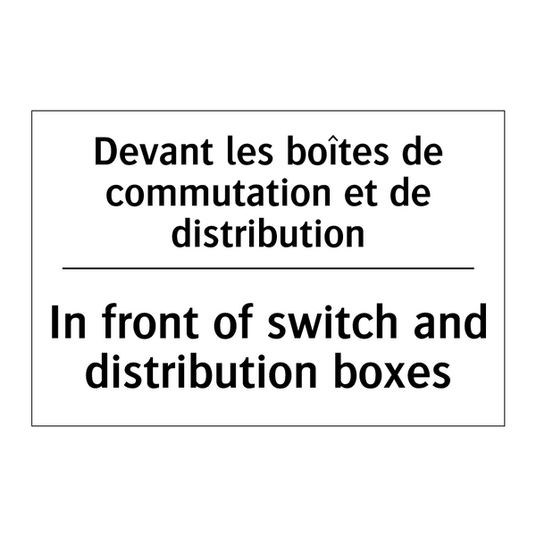 Devant les boîtes de commutation  /.../ - In front of switch and distribution  /.../