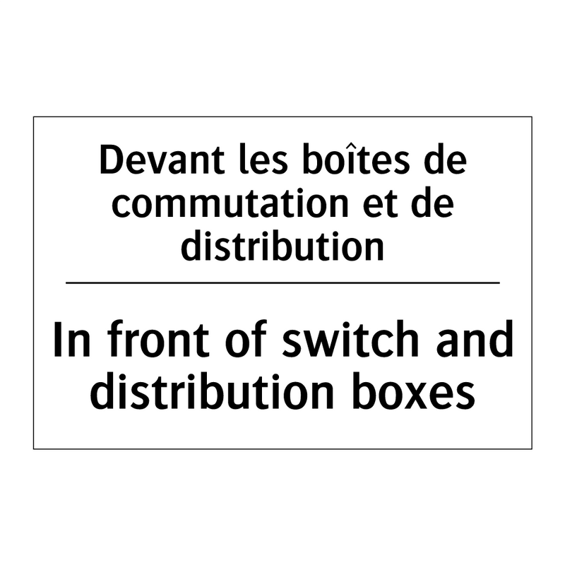 Devant les boîtes de commutation  /.../ - In front of switch and distribution  /.../