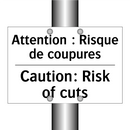 Attention : Risque de coupures - Caution: Risk of cuts