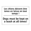 Les chiens doivent être tenus  /.../ - Dogs must be kept on a leash at  /.../