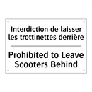 Interdiction de laisser les trottinettes  /.../ - Prohibited to Leave Scooters Behind /.../