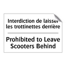 Interdiction de laisser les trottinettes  /.../ - Prohibited to Leave Scooters Behind /.../