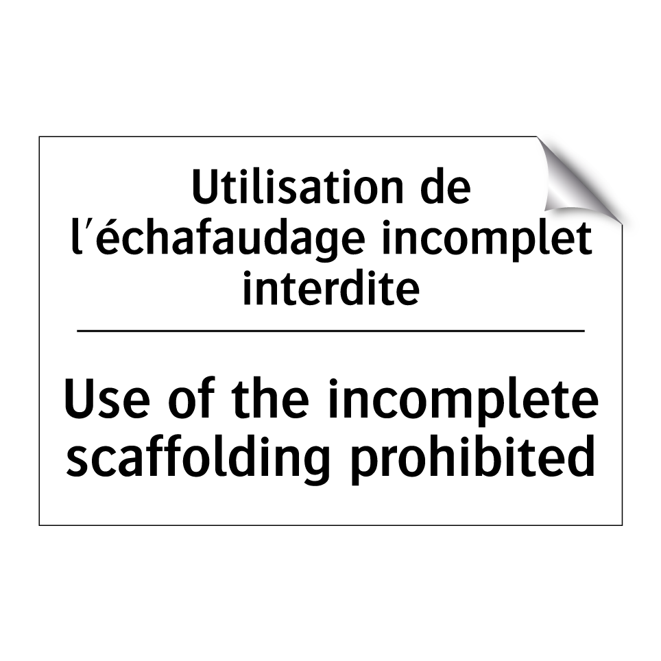 Utilisation de l'échafaudage incomplet  /.../ - Use of the incomplete scaffolding  /.../