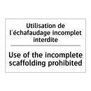 Utilisation de l'échafaudage incomplet  /.../ - Use of the incomplete scaffolding  /.../