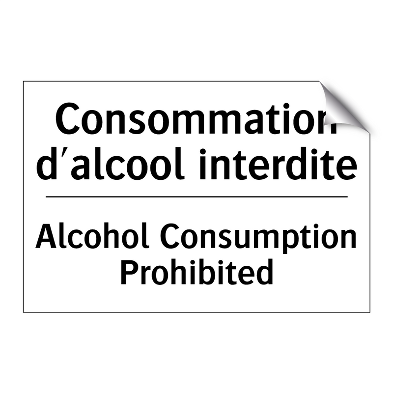 Consommation d'alcool interdite /.../ - Alcohol Consumption Prohibited