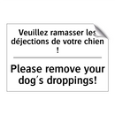 Veuillez ramasser les déjections  /.../ - Please remove your dog's droppings! /.../