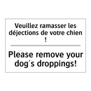 Veuillez ramasser les déjections  /.../ - Please remove your dog's droppings! /.../