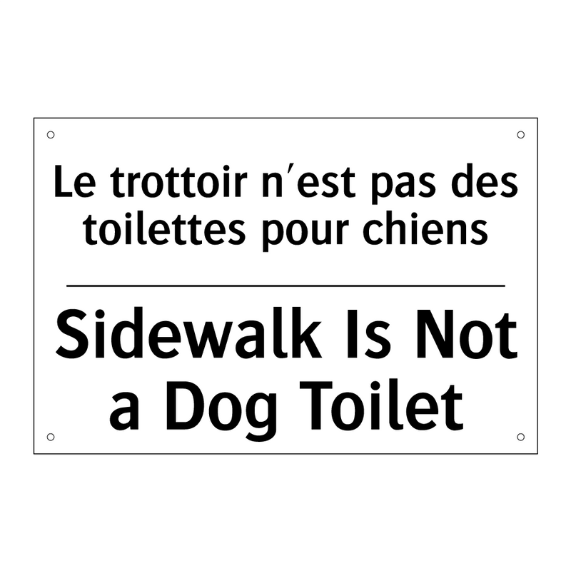 Le trottoir n'est pas des toilettes  /.../ - Sidewalk Is Not a Dog Toilet