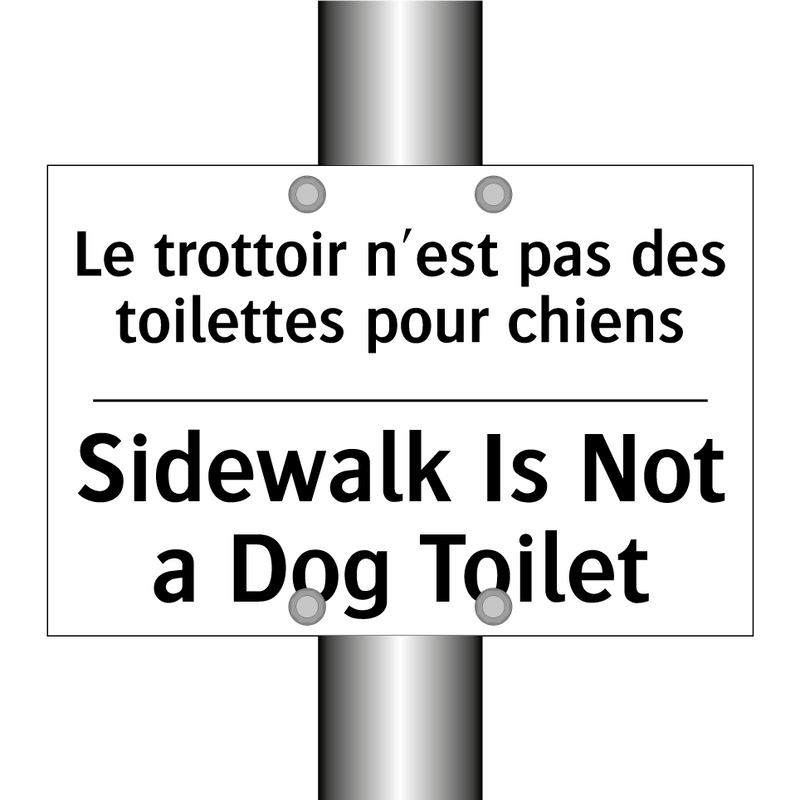 Le trottoir n'est pas des toilettes  /.../ - Sidewalk Is Not a Dog Toilet