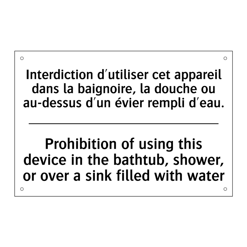 Interdiction d'utiliser cet appareil  /.../ - Prohibition of using this device  /.../