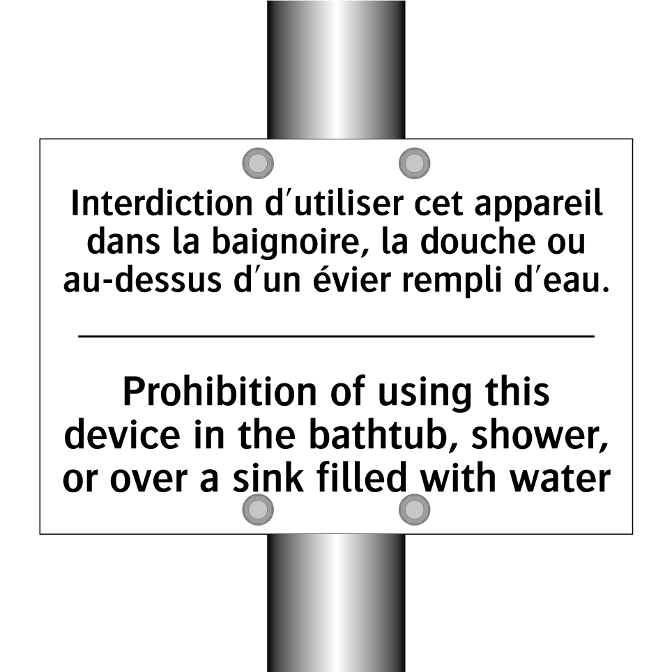 Interdiction d'utiliser cet appareil  /.../ - Prohibition of using this device  /.../