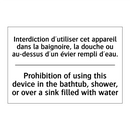 Interdiction d'utiliser cet appareil  /.../ - Prohibition of using this device  /.../