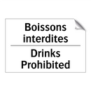 Boissons interdites - Drinks Prohibited