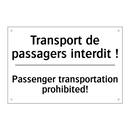 Transport de passagers interdit  /.../ - Passenger transportation prohibited! /.../