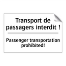 Transport de passagers interdit  /.../ - Passenger transportation prohibited! /.../
