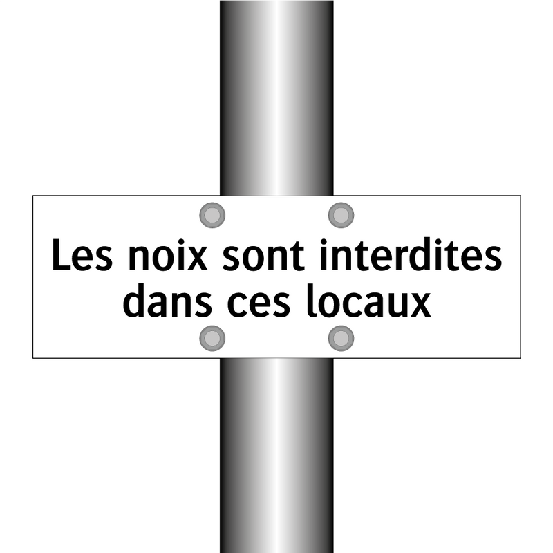 Les noix sont interdites dans ces locaux