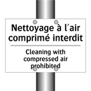 Nettoyage à l'air comprimé interdit /.../ - Cleaning with compressed air prohibited /.../