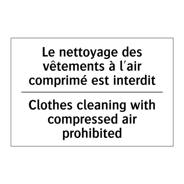 Le nettoyage des vêtements à l'air  /.../ - Clothes cleaning with compressed  /.../