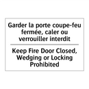 Garder la porte coupe-feu fermée,  /.../ - Keep Fire Door Closed, Wedging  /.../