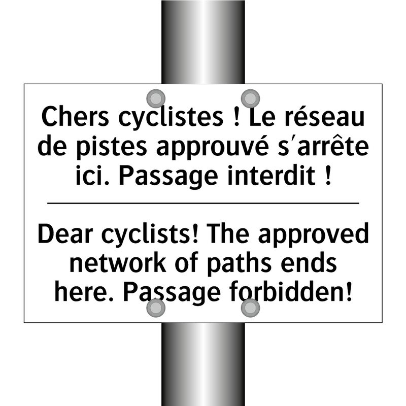 Chers cyclistes ! Le réseau de  /.../ - Dear cyclists! The approved network  /.../