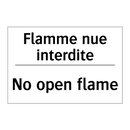 Flamme nue interdite - No open flame