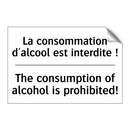 La consommation d'alcool est interdite  /.../ - The consumption of alcohol is  /.../