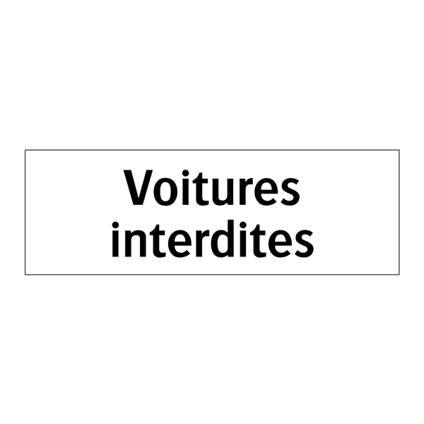 Voitures interdites