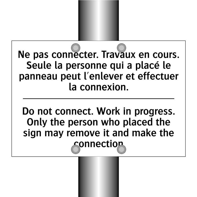 Ne pas connecter. Travaux en cours.  /.../ - Do not connect. Work in progress.  /.../
