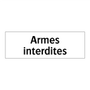 Armes interdites