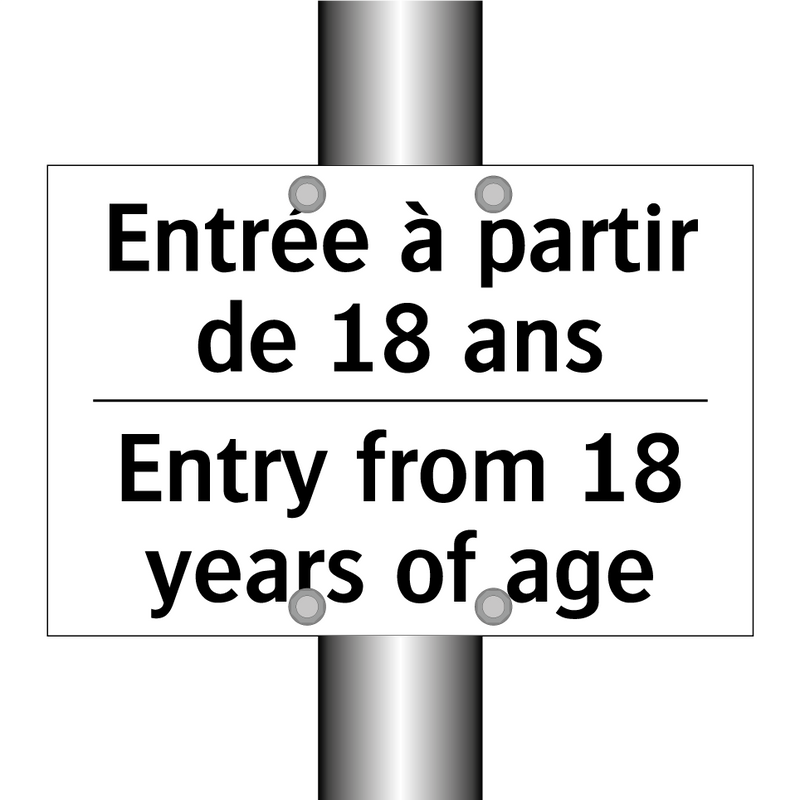 Entrée à partir de 18 ans - Entry from 18 years of age