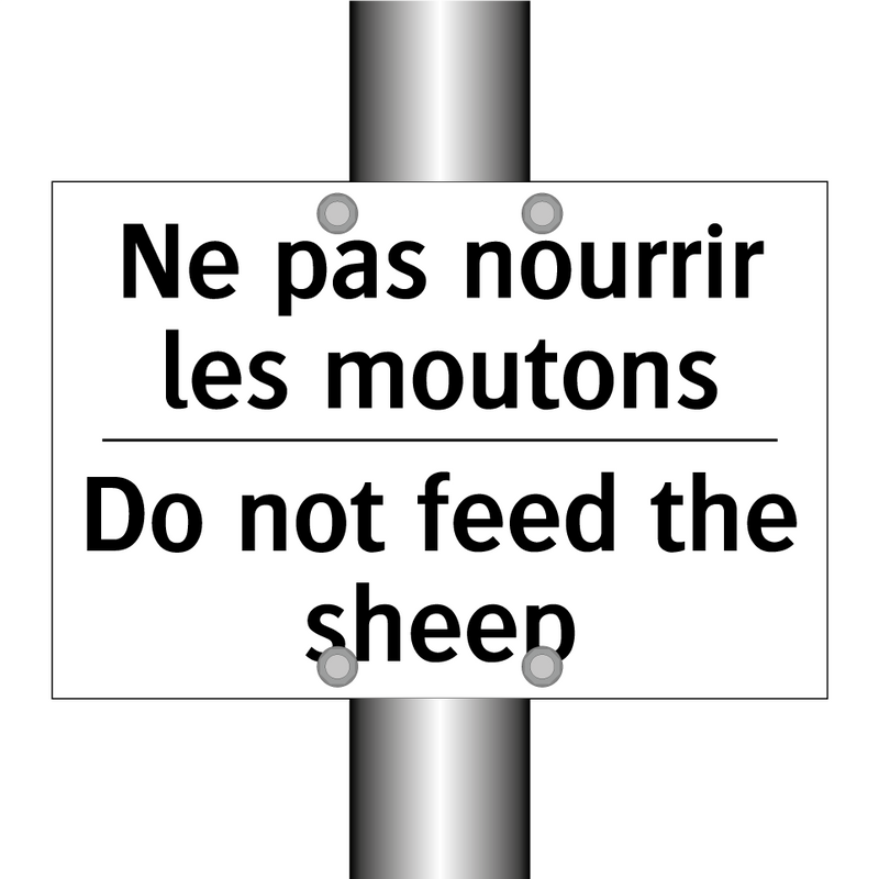 Ne pas nourrir les moutons - Do not feed the sheep