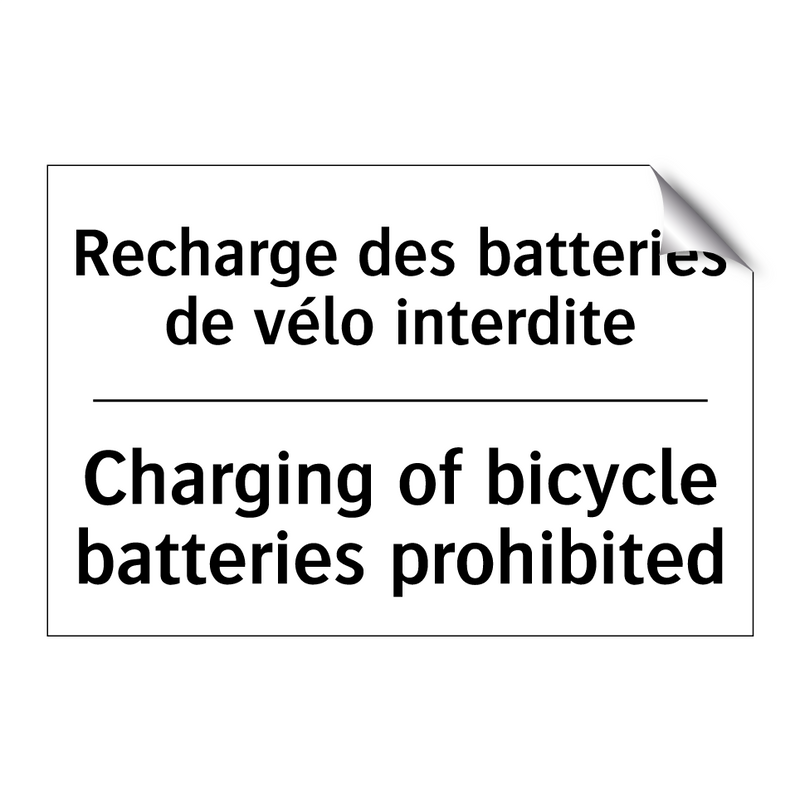 Recharge des batteries de vélo  /.../ - Charging of bicycle batteries  /.../