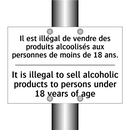 Il est illégal de vendre des produits  /.../ - It is illegal to sell alcoholic  /.../