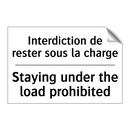 Interdiction de rester sous la  /.../ - Staying under the load prohibited /.../