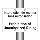 Interdiction de monter sans autorisation /.../ - Prohibition of Unauthorized Riding /.../