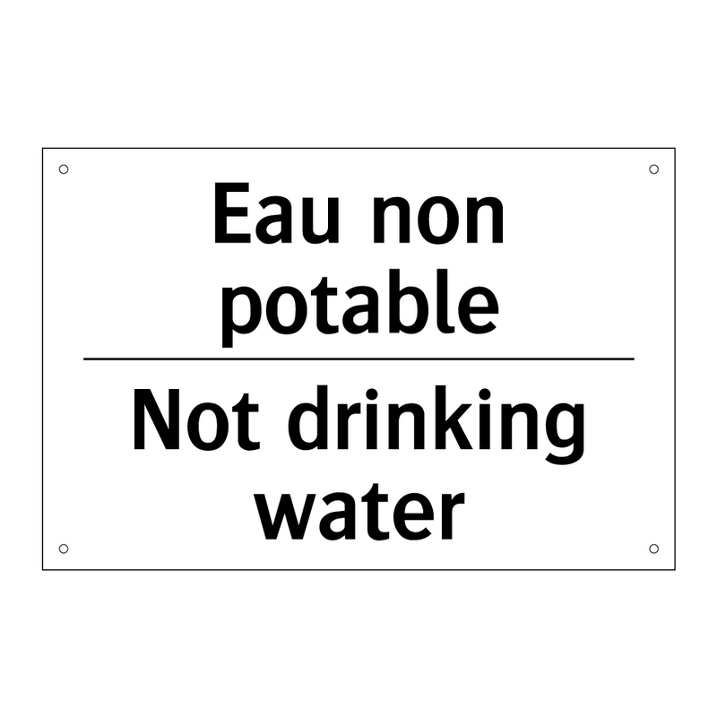 Eau non potable - Not drinking water