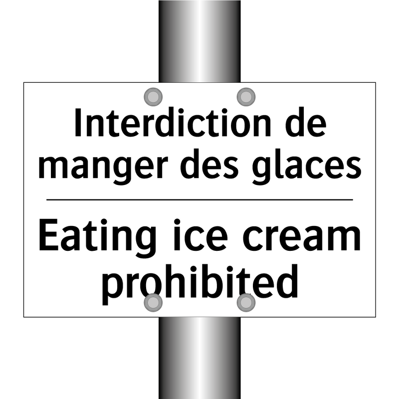 Interdiction de manger des glaces /.../ - Eating ice cream prohibited
