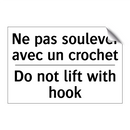 Ne pas soulever avec un crochet /.../ - Do not lift with hook