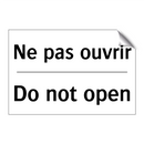 Ne pas ouvrir - Do not open