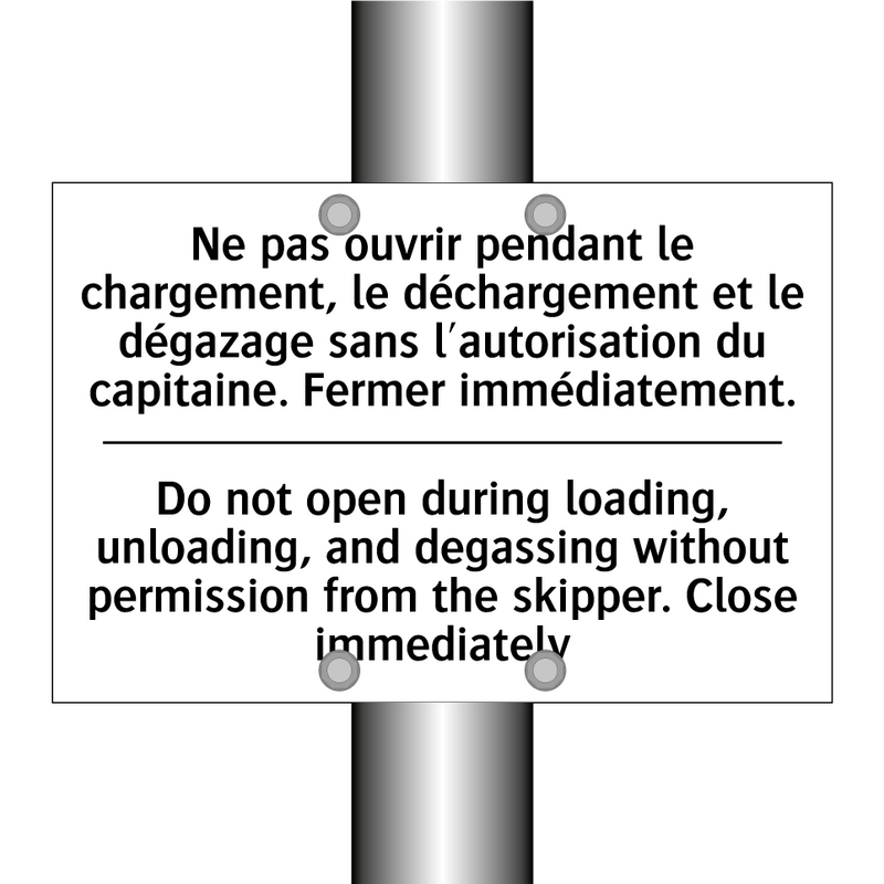 Ne pas ouvrir pendant le chargement,  /.../ - Do not open during loading, unloading,  /.../