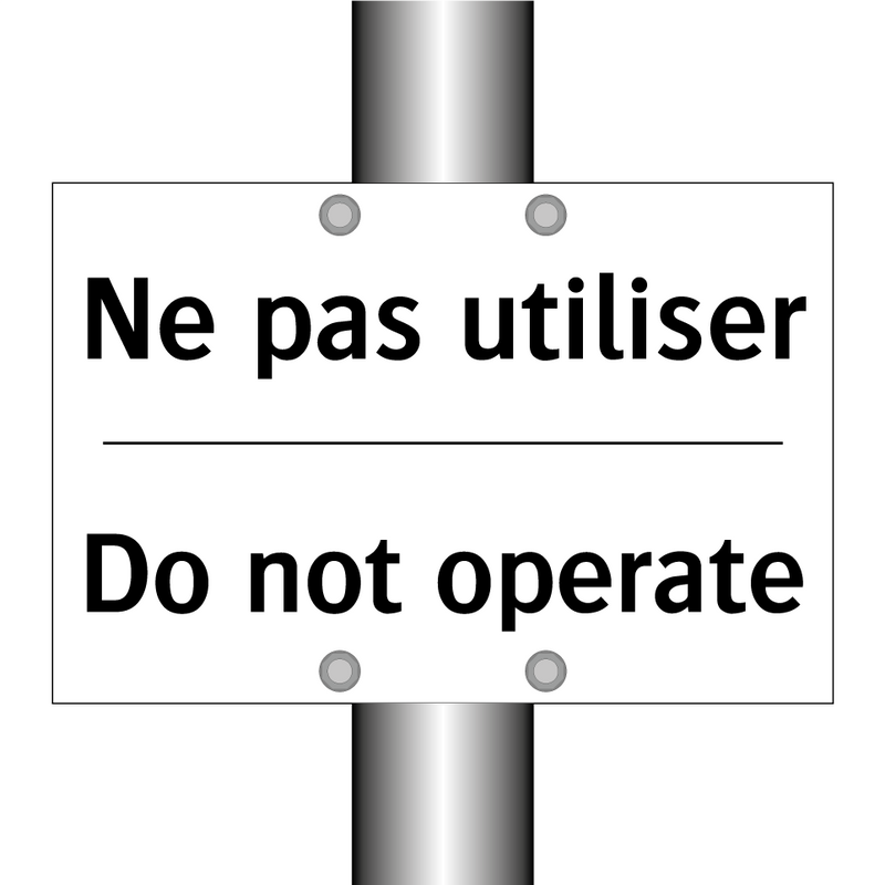 Ne pas utiliser - Do not operate