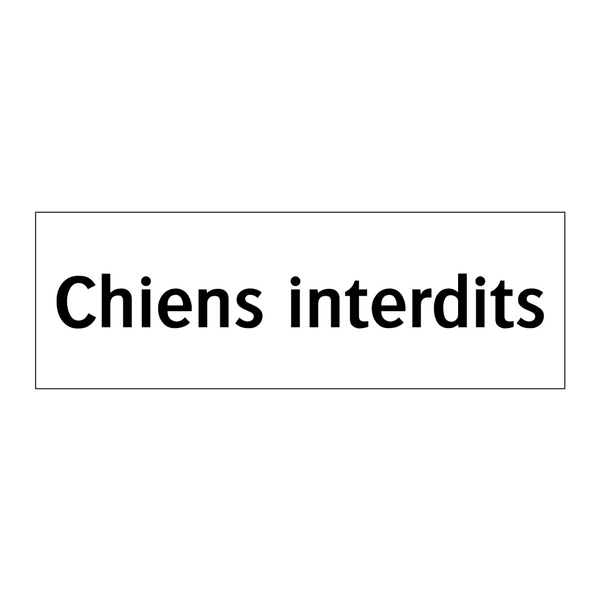 Chiens interdits