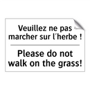 Veuillez ne pas marcher sur l'herbe  /.../ - Please do not walk on the grass! /.../