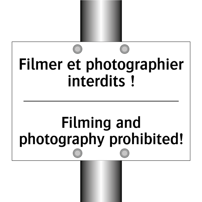 Filmer et photographier interdits  /.../ - Filming and photography prohibited! /.../