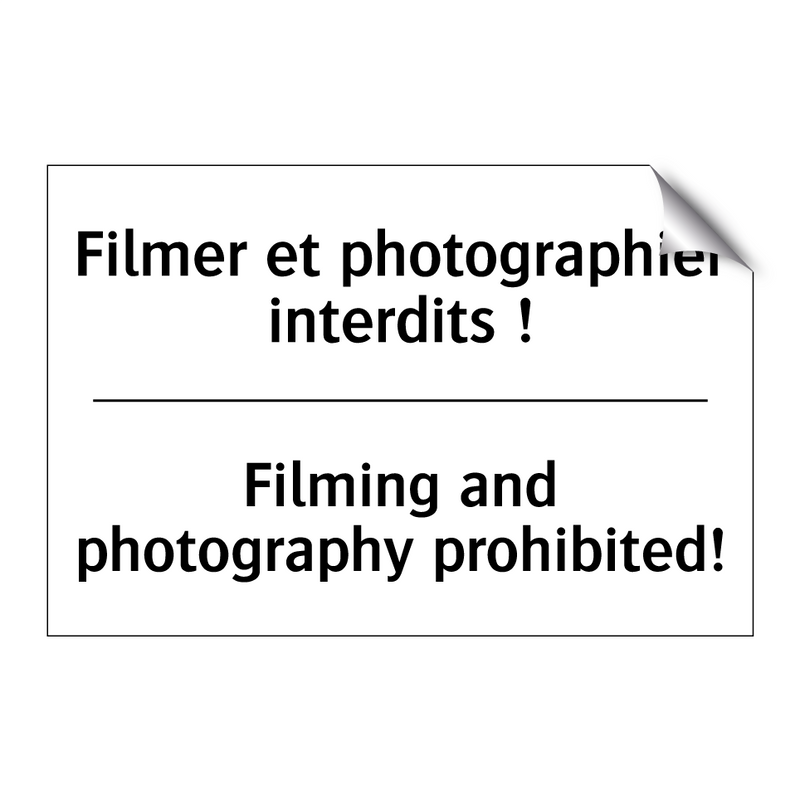 Filmer et photographier interdits  /.../ - Filming and photography prohibited! /.../